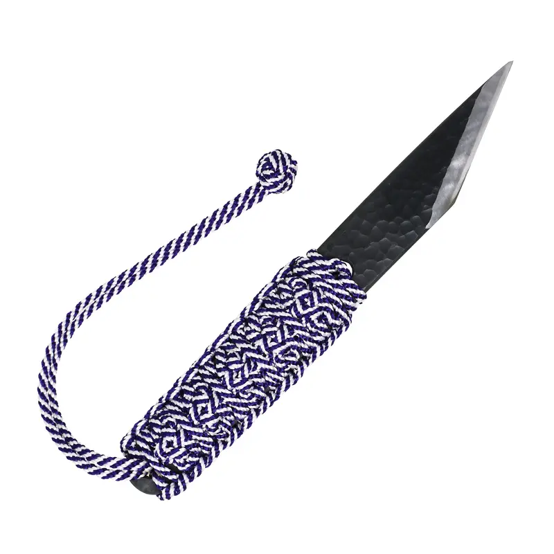 Kiridashi Knife – Purple Kumihimo Handle, Shirogami #2 Steel 1