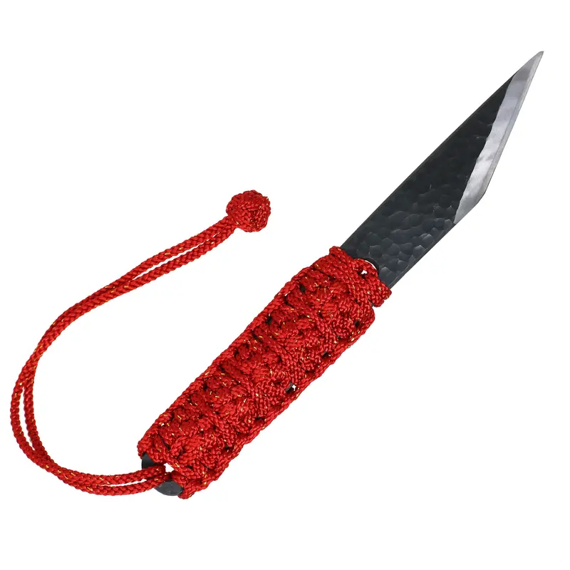 Kiridashi Knife – Red Kumihimo Handle, Shirogami #2 Steel 1