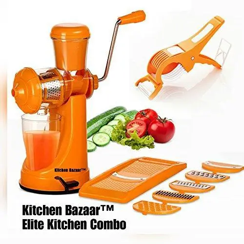 Kitchen Bazaar Elite 6-In-1 Manual Juicer & Grinder – Fruit & Vegetable Mixer 1