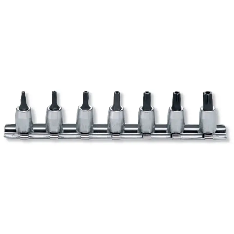 Ko-Ken 7-Piece 1/4" Drive Tamper-Resistant Torx® Socket Set (T10H–T40H) 1