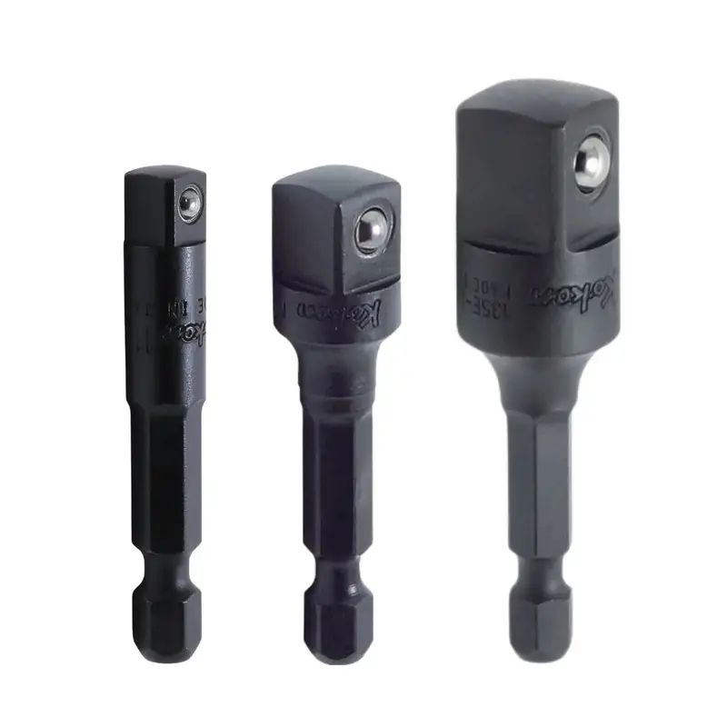 Ko-Ken Impact Adapter Kit: 1/4" Hex To Square Drive Converters 1