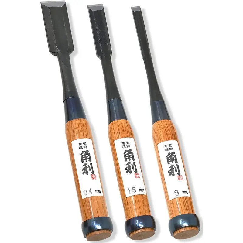 Long-Handle Oire Nomi Chisel Set – 3-Piece Traditional Japanese Forged Chisels 1