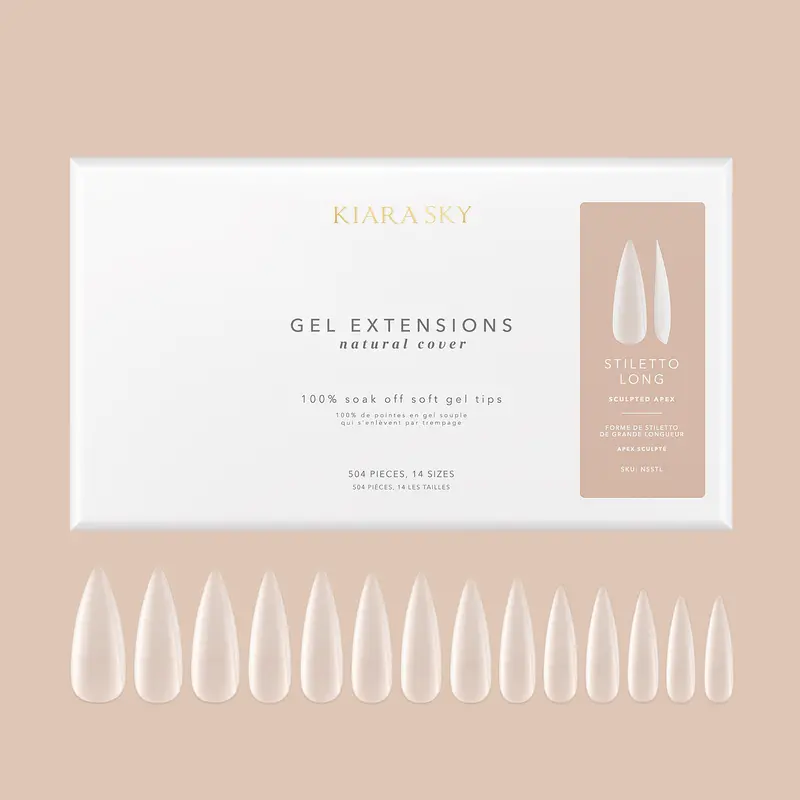 Long Stiletto Gel Extension Tips – Elegant Taper 1