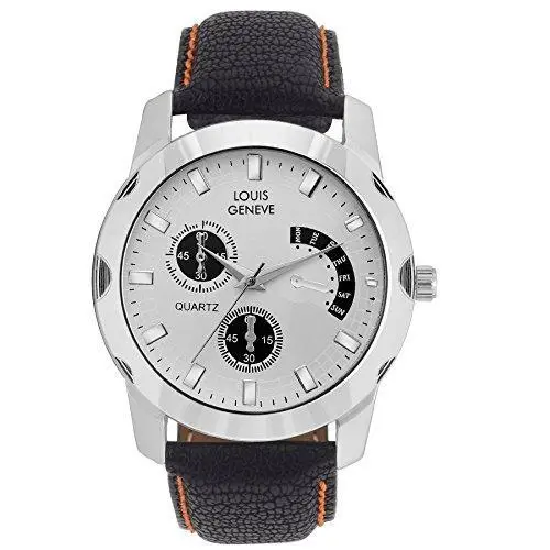 Louis Geneve Men'S Analog Watch – Elegant White Dial – Lg-Mw-B-White-051 1