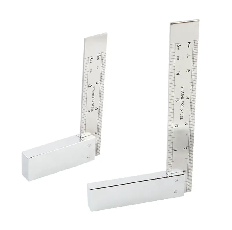 Machinist-Grade 90° Combination Square – 4" And 6" Dual-Scale Models 1