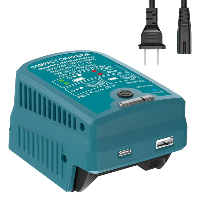 Makita 18V 2-In-1 Portable Charger & Power Bank With Usb-C, Fast Charging & Built-In Speaker 1