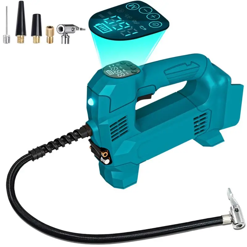 Makita 18V Cordless Tire Inflator — 150 Psi, Lcd Digital Gauge, Auto Shut-Off For Vehicles & Sports Gear 1