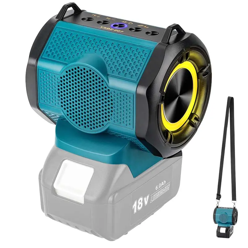 Makita 18V-Powered Bluetooth Speaker – Wireless Stereo Speaker With Tws Pairing, Rgb Effects, And Shoulder Strap 1