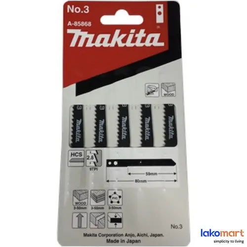 Makita M-Type Jigsaw Blades – 5-Piece Set For Wood & Soft Materials (A-85868) 1