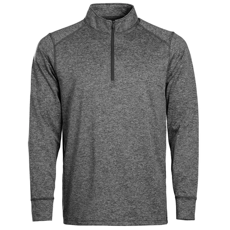 Men’S Heather Gray 1/4-Zip Pullover Sweatshirt 1