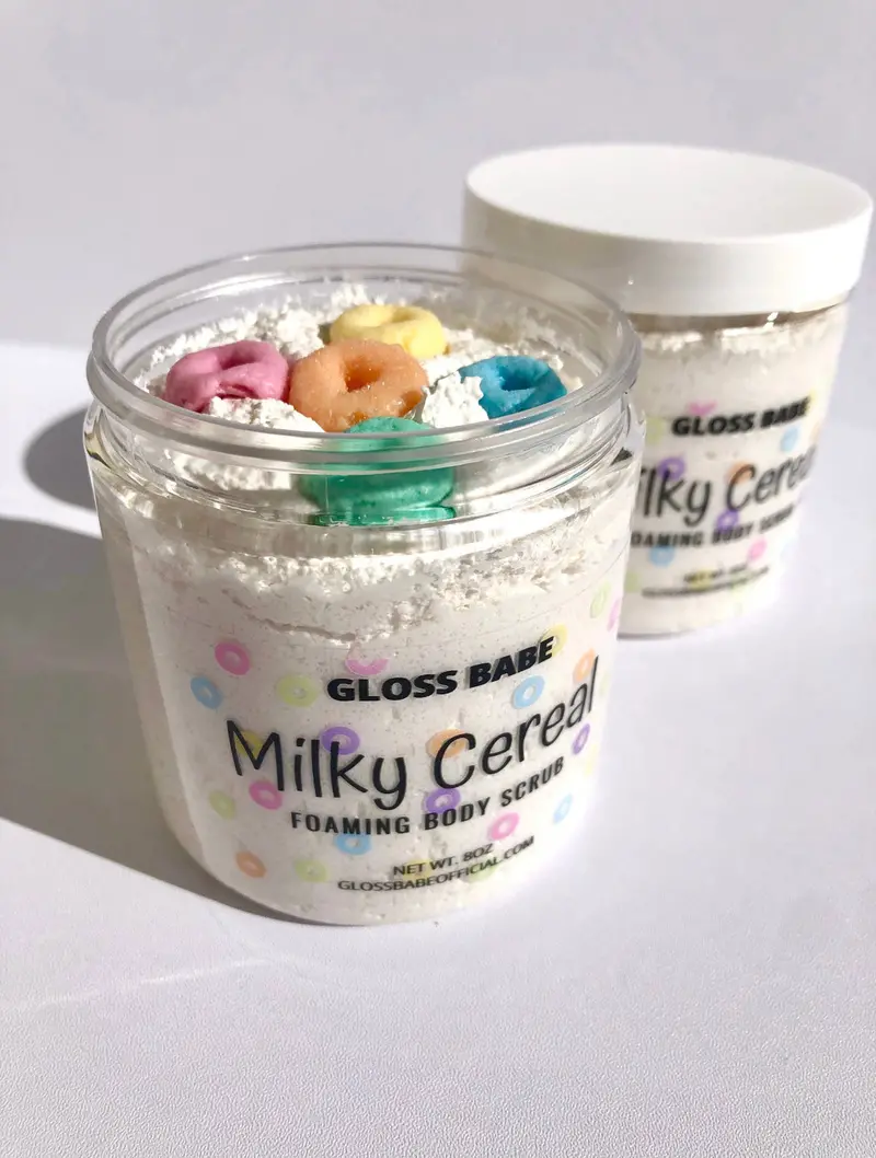Milky Cereal Foaming Body Scrub – Exfoliating Cleanser, 8 Oz 1