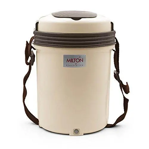 Milton Electron 4-Tiffin Set – 300 Ml Each, Cream 1