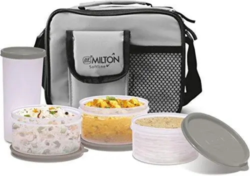 Milton Meal Combi Plastic Lunch Box Set – Grey 1