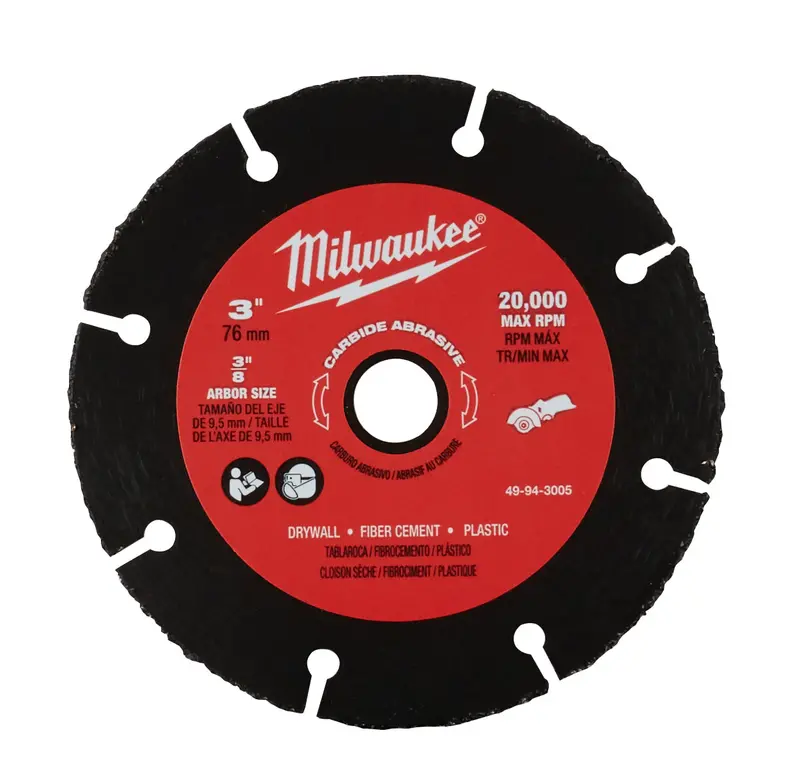 Milwaukee Carbide Abrasive Blade – 3-Inch Diameter For Aggressive Grinding 1