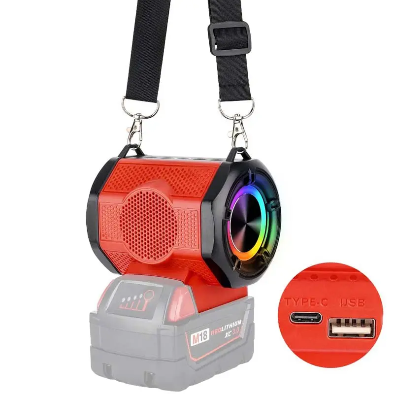 Milwaukee M18-Powered Bluetooth Speaker – Portable True Wireless Stereo Speaker With Dynamic Rgb Lighting 1