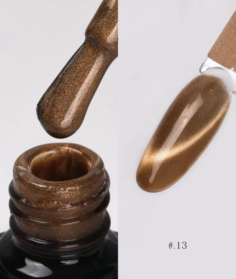 Nacy Mocha Coffee Cat Eye Gel Polish – 0.5Oz Magnetic Nail Lacquer In Shade 013 1