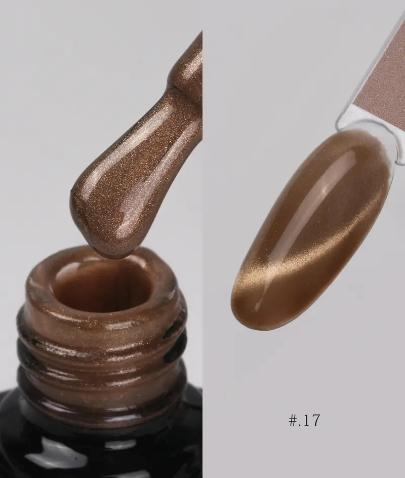 Nacy Mocha Coffee Cat Eye Gel Polish – 0.5Oz Magnetic Nail Lacquer In Shade 017 1
