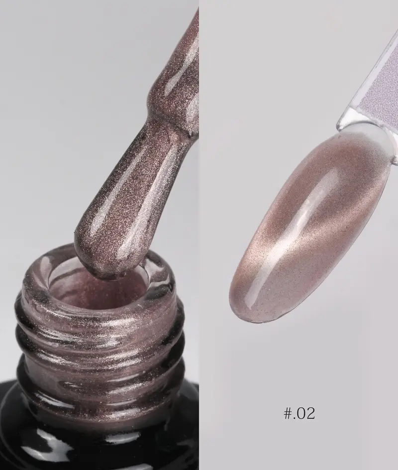 Nacy Mocha Coffee Cat Eye Gel Polish – 0.5Oz Magnetic Nail Lacquer In Shade 02 1