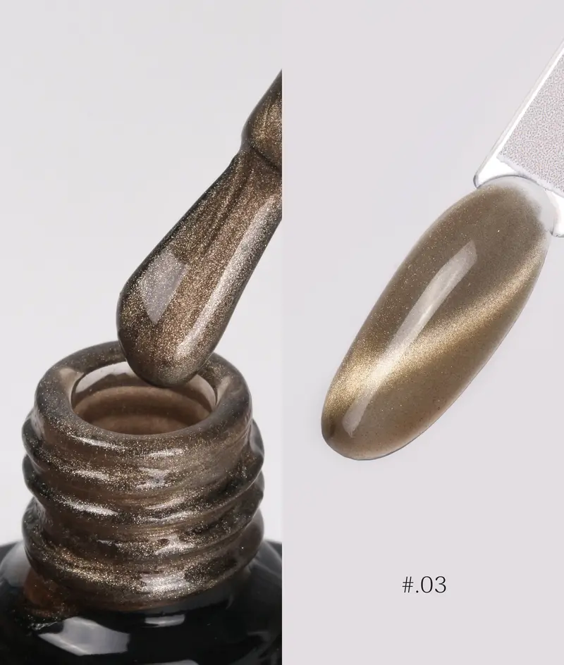 Nacy Mocha Coffee Cat Eye Gel Polish – 0.5Oz Magnetic Nail Lacquer In Shade 03 1