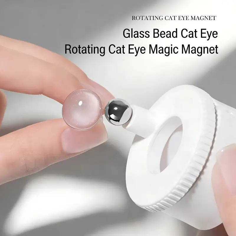 Nacy Rotating Moonlight Cat Eye Magnet – White Finish For Dynamic Nail Effects 1