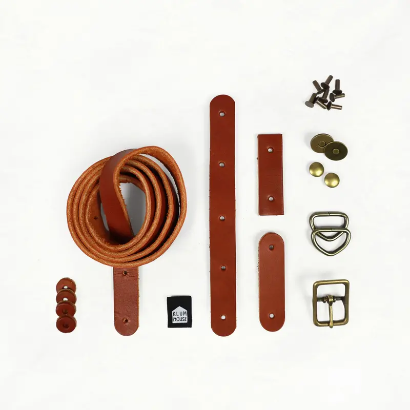 Naito Chestnut Leather & Hardware Combo – Ready-To-Assemble Bag Kit 2