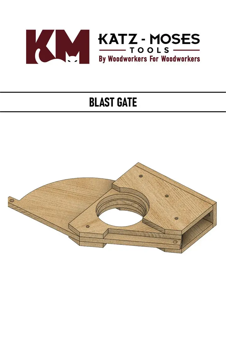 No-Leak Blast Gate Digital Plans – 4" & 6" Versions Including Wall-Mount Design (V2) 1
