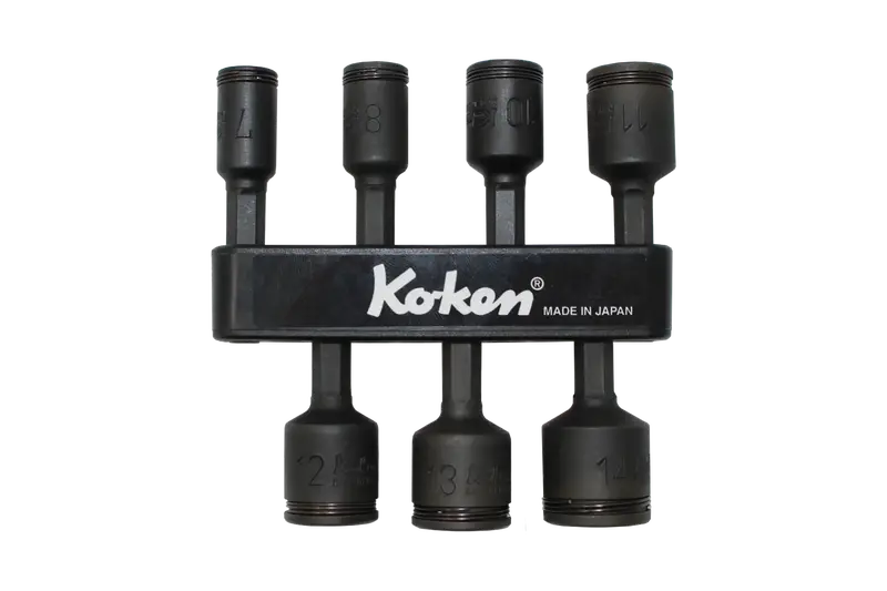 Nut Grip® Impact Socket Set — 1/4" Hex Drive, 6-Point, 7–14Mm (7-Piece) 1
