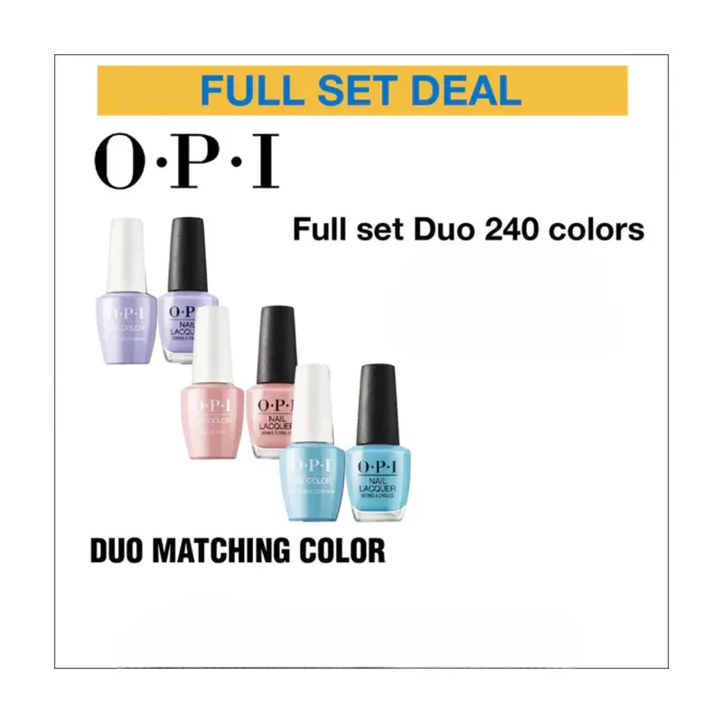 Opi Duo-Formula Nail Color Set – 240 Coordinating Gel & Lacquer Shades 1