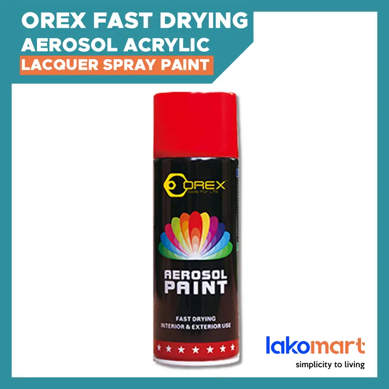 Orex Fast-Drying Metallic Acrylic Spray Paint – Premium Aerosol Lacquer (400Cc) 1
