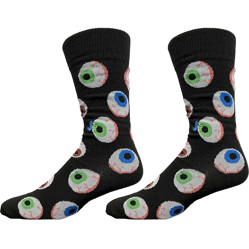 Playfully Spooky Eyeball Crew Socks 1