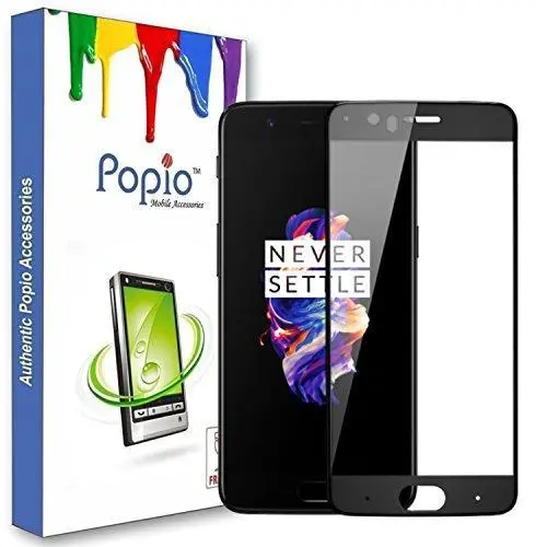 Popio Pro Hd+ Full-Screen Tempered Glass Guard For Oneplus 5 – Sleek Black Finish 1