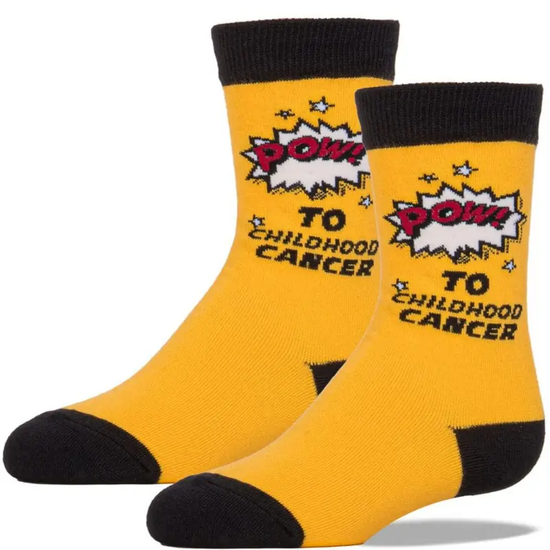 Pow To Cancer Kids’ Crew Socks – American Cancer Society 1
