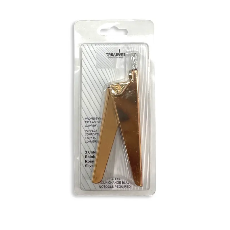 Premium Stainless Steel Nail Edge Cutter – Rose Gold Finish 1