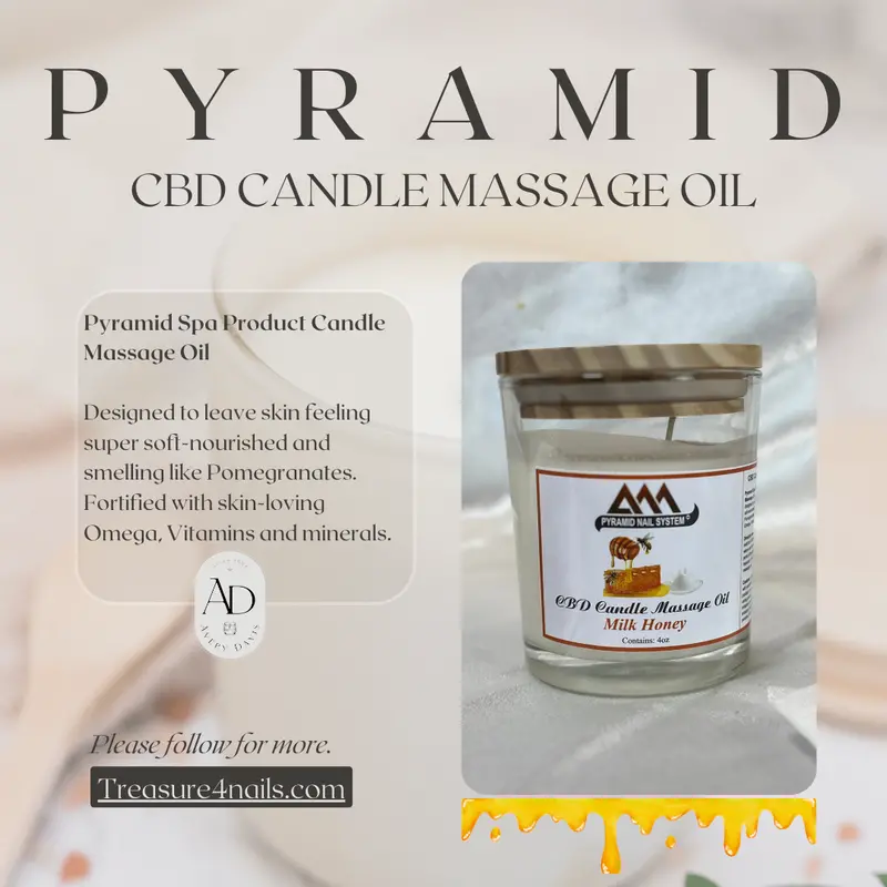 Pyramid Cbd-Infused Candle Massage Oil 1