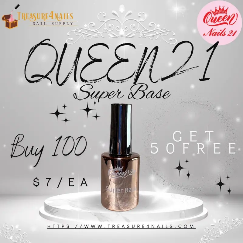 Queen21 Super Base Gel – 0.5 Oz (Buy 100, Get 50 Free Bonus Bottles) 1