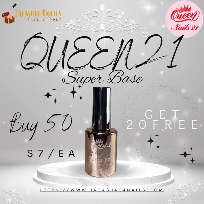 Queen21 Super Base Gel – 0.5 Oz (Buy 50, Receive 20 Extra Free) 1