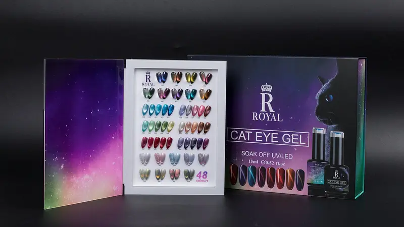 Royal 2-In-1 Cat Eye Gel Polish – 48-Color Set With Free Color Chart Guide 1