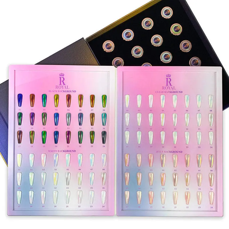 Royal 2-In-1 Mirror Chrome Nail Polish Collection – 24 Reflective Shades 1