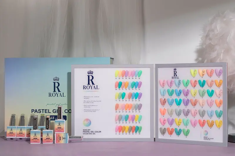 Royal 2-In-1 Pastel Gel Polish Collection – 48 Soft Shades With Free Color Book 1