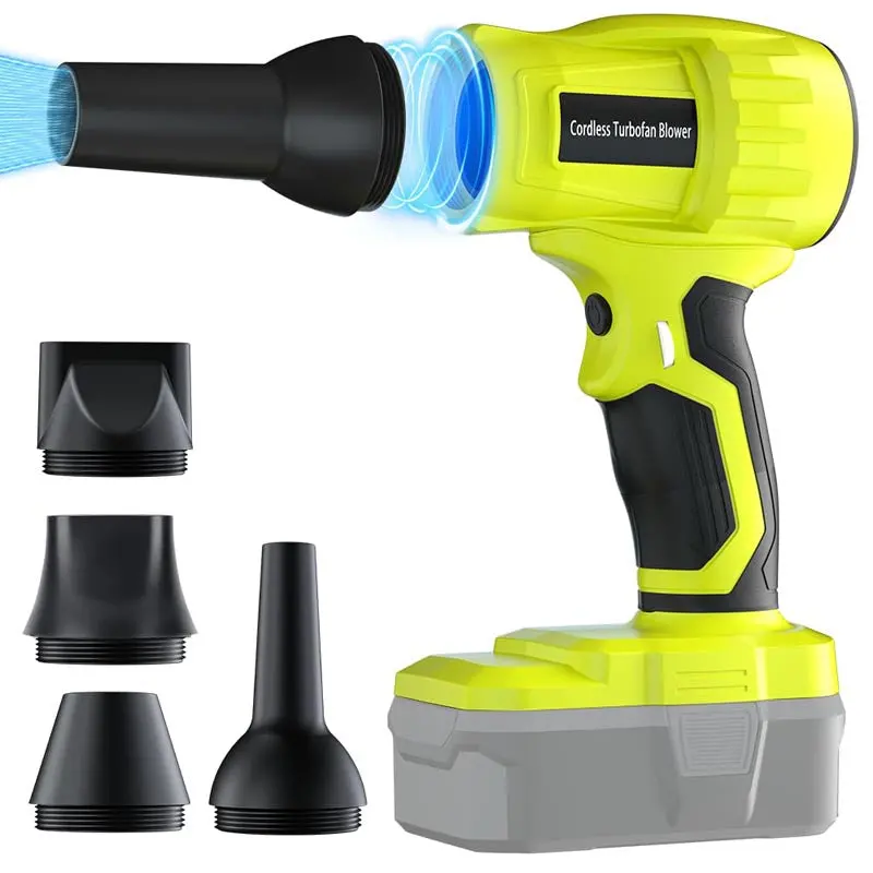 Ryobi 18V Cordless Handheld Leaf Blower — 96K Rpm Brushless Motor, 40 M/S Airflow, 5 Attachments 1