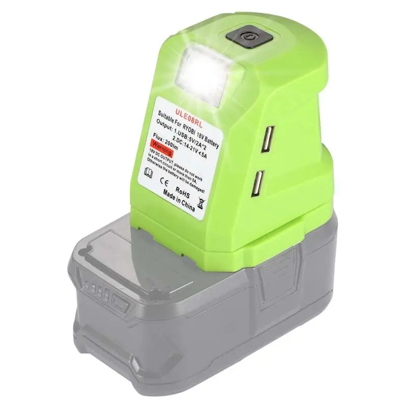 Ryobi 18V Portable Power Hub: Dual Usb Charger, Dc Output & Built-In Led Light 1