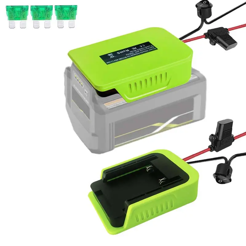 Ryobi 40V Battery Adapter For Power Wheels – Safety Switch & Fuse, Enables 40V Ride-On & Robotics Conversions 1