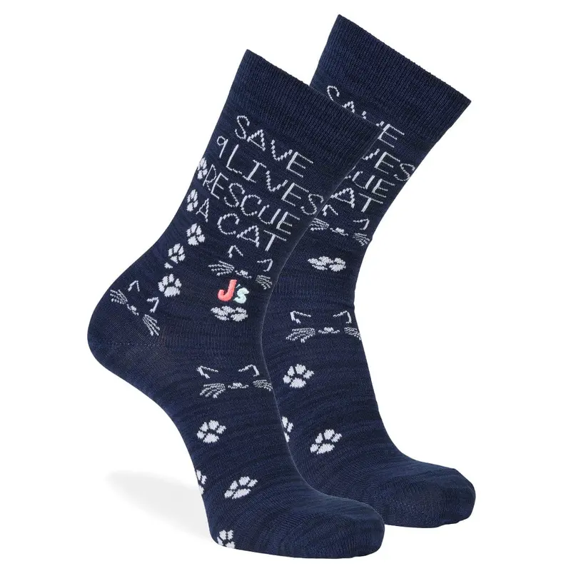 ‘Save 9 Lives’ Men’S Crew Socks 1