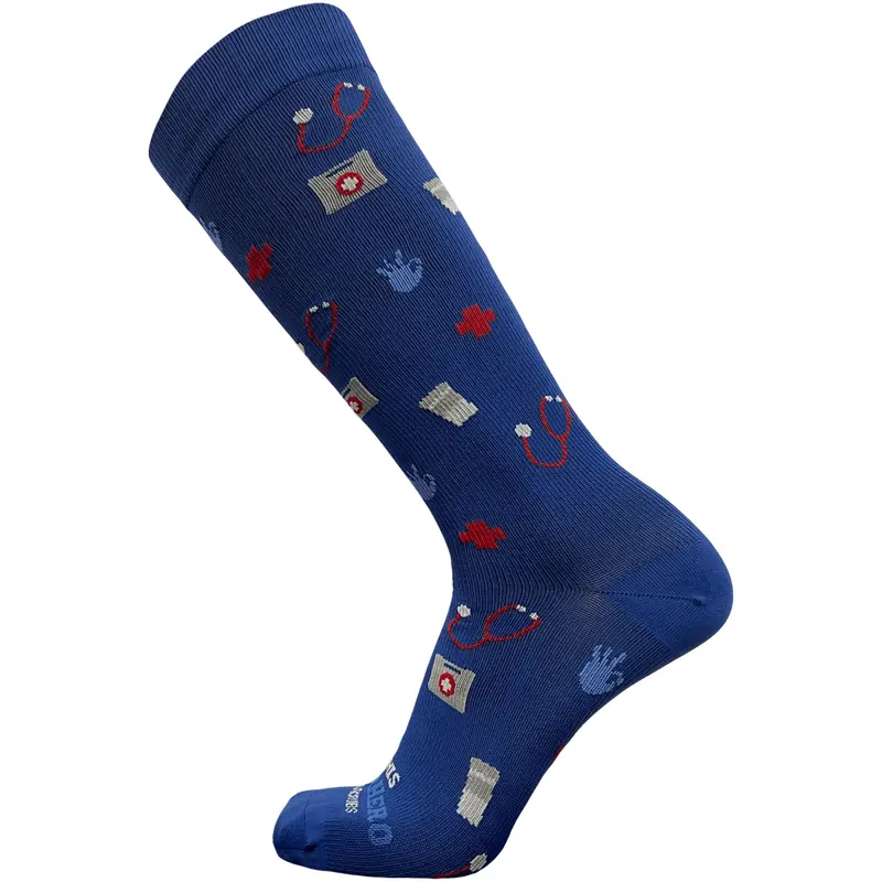 Scrubs-Wearing Superhero Compression Socks 1