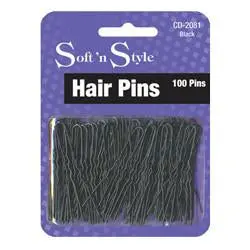 Soft 'N Style Premium Black Hair Pins – Pack Of 20 1