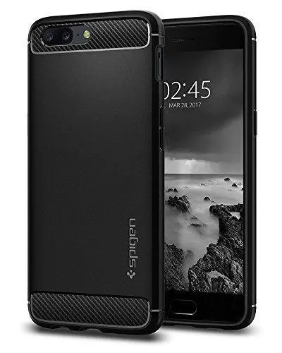 Spigen Rugged Armor Tpu Case For Oneplus 5 – Shock-Absorbing, Sleek Black Design 1