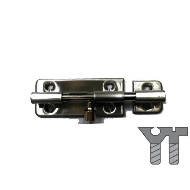 Square-Head Stainless Steel Tower Bolt – 2-Inch Industrial-Grade Door Or Gate Fastener 1