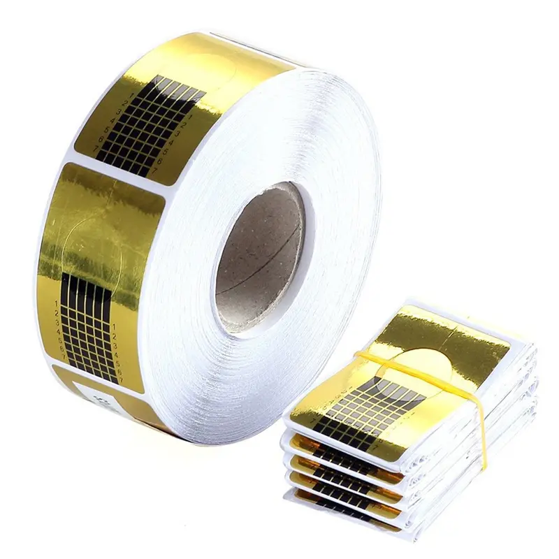 Square Nail Extension Forms – 500-Sheet Roll By Cre8Tion 1