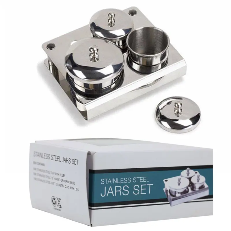 Stainless Steel Jar Trio – Premium 3-Piece Set By Cre8Tion 1