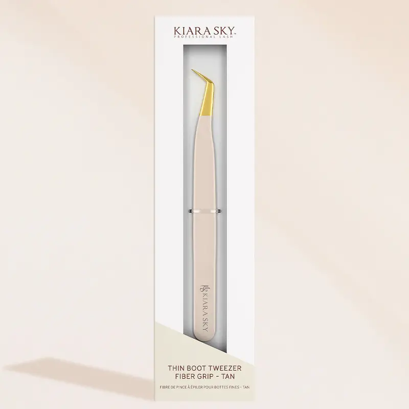 Thin Boot Tweezer With Fiber Grip – Tan Handle 1